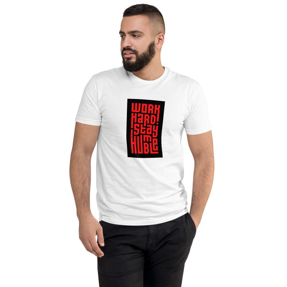 Short Sleeve T-shirt: Work Hard Red