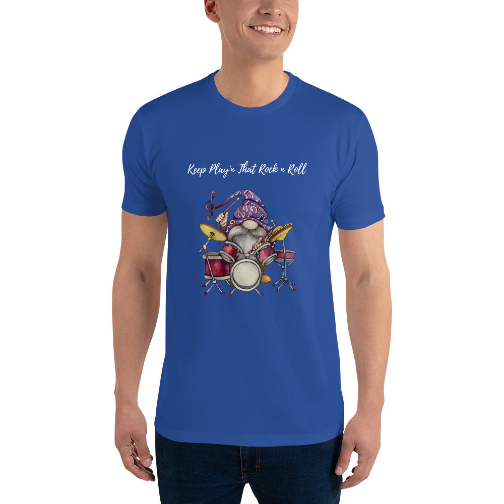 Short Sleeve T-shirt: Keep Play'n That Rock n Roll - White