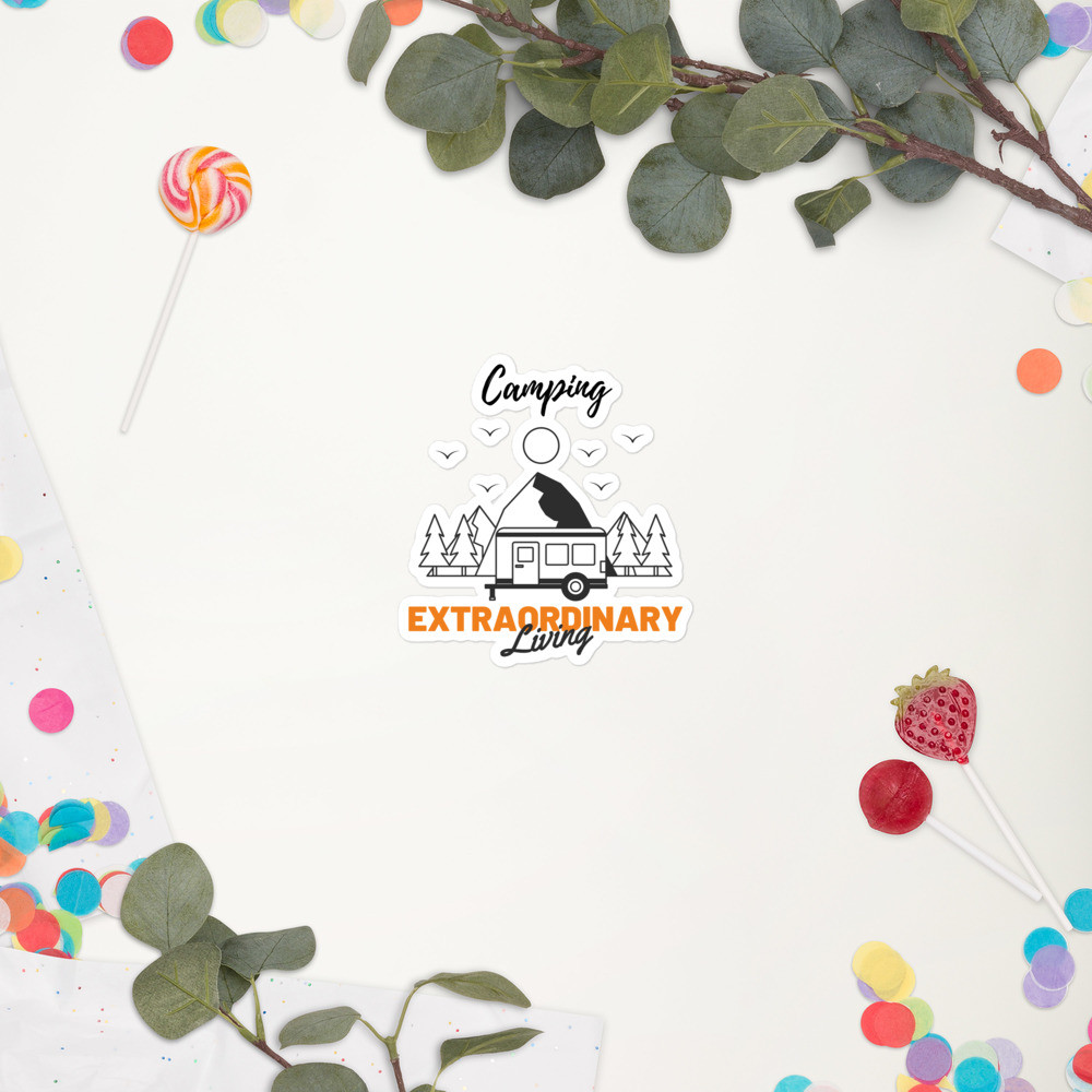 Bubble-free stickers: Camping