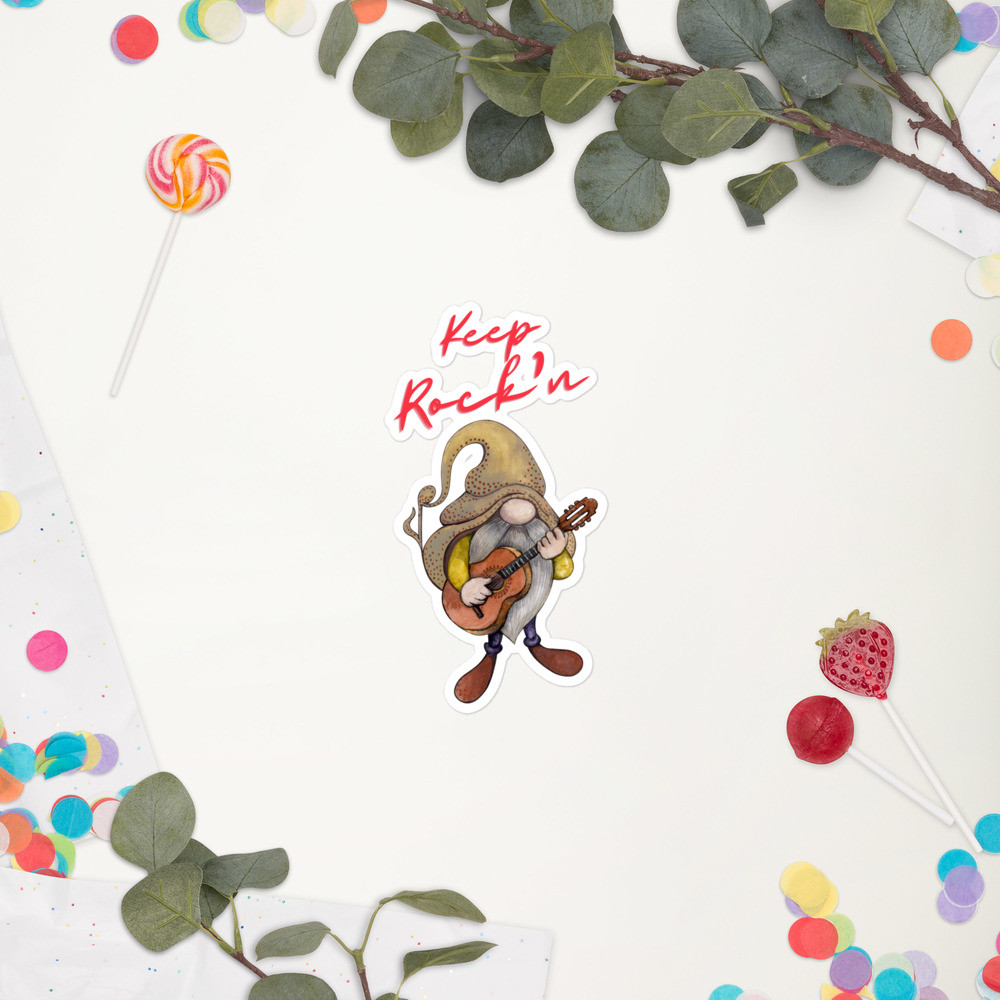 Bubble-free stickers: Keep Rock'n