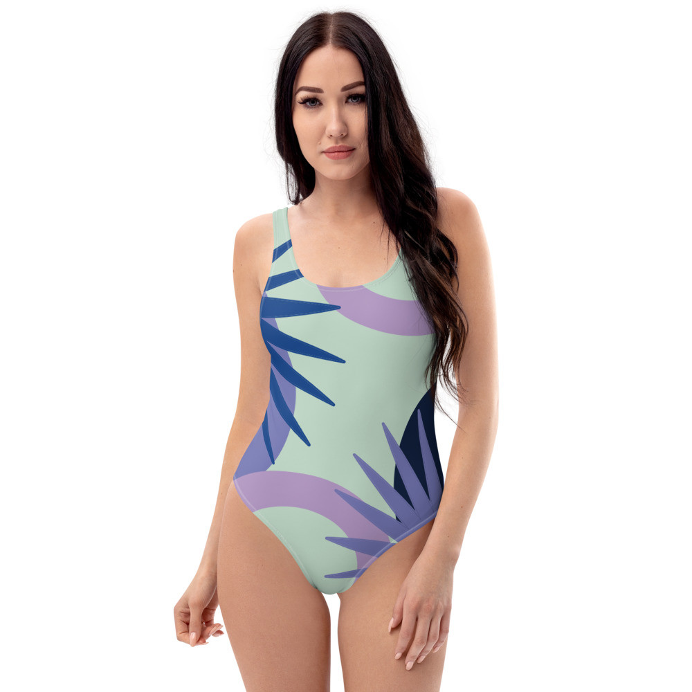 One-Piece Swimsuit: Fan Palms