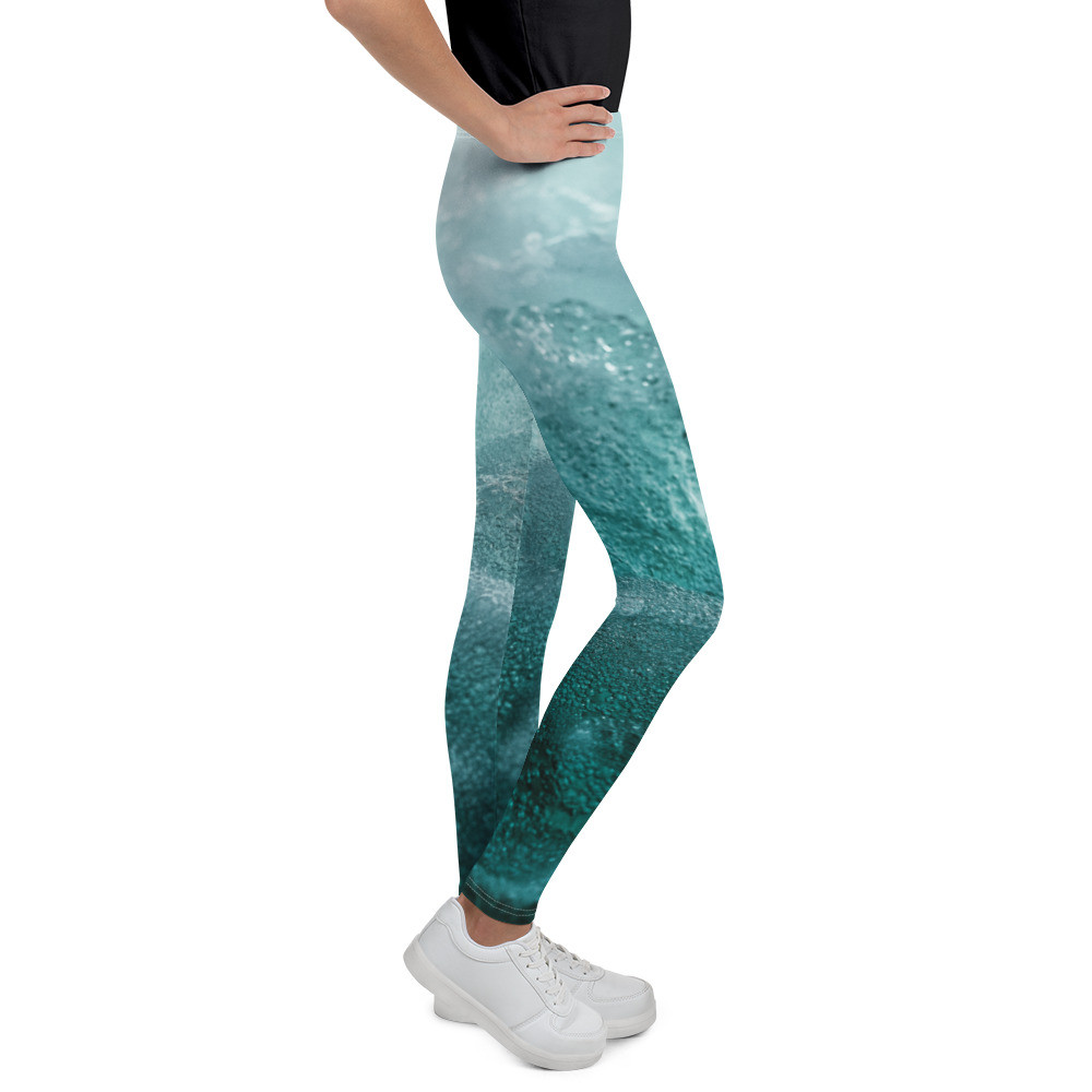 Youth Leggings: Ocean Waves II