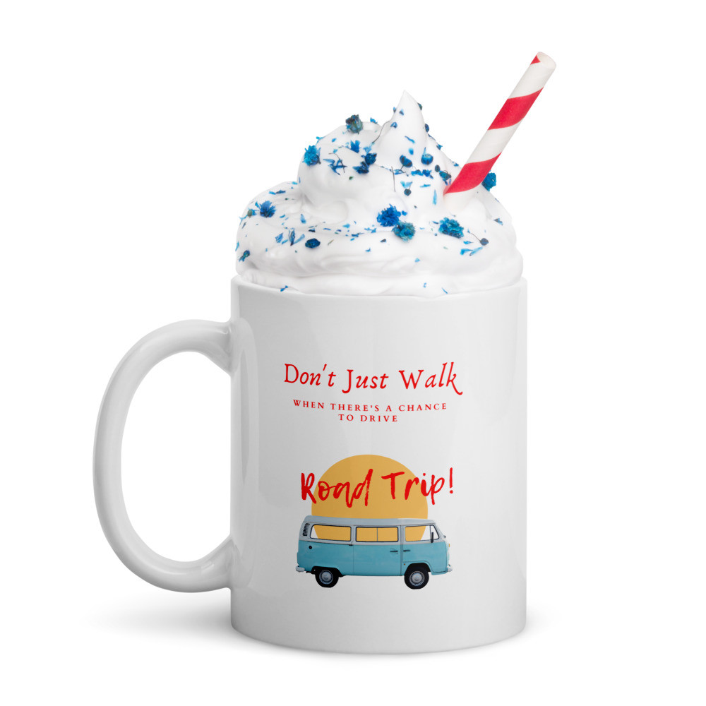 White glossy mug: Road Trip II