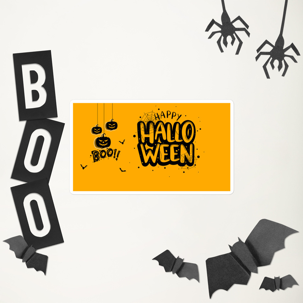 Bubble-free stickers: Happy Haloween