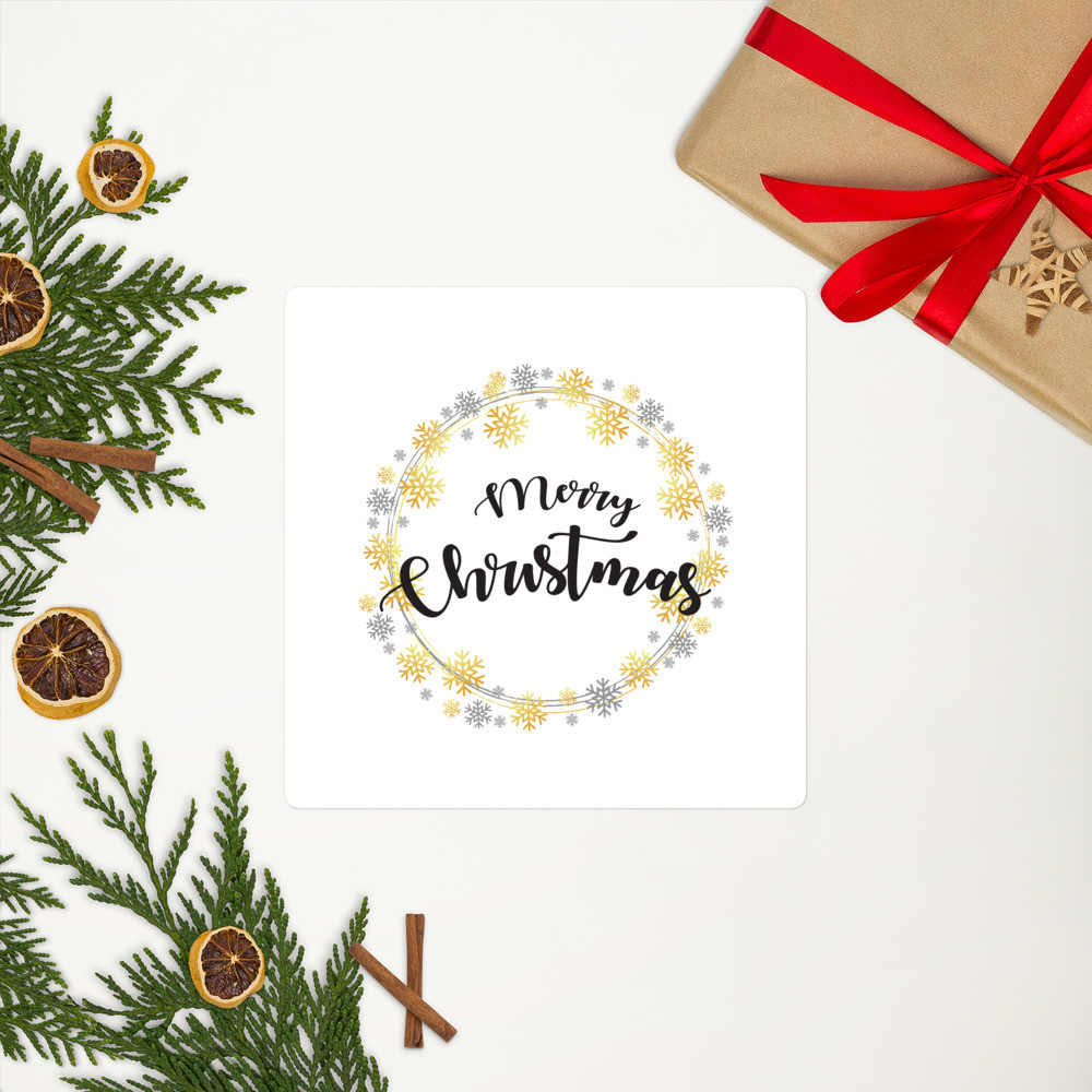 Bubble-free stickers: Merry Christmas