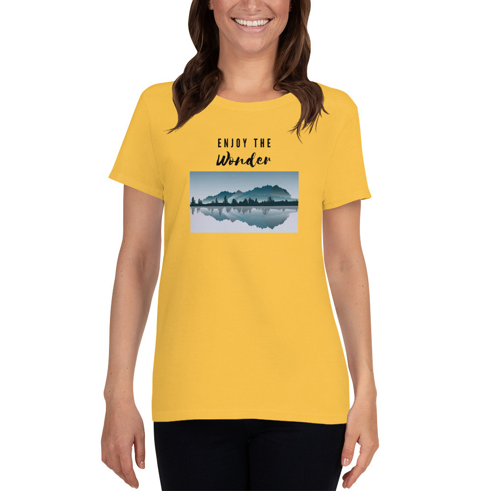 Women's short sleeve t-shirt: Enjoy the Wonder