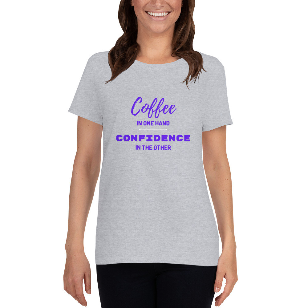 Women's short sleeve t-shirt: coffee in One Hand