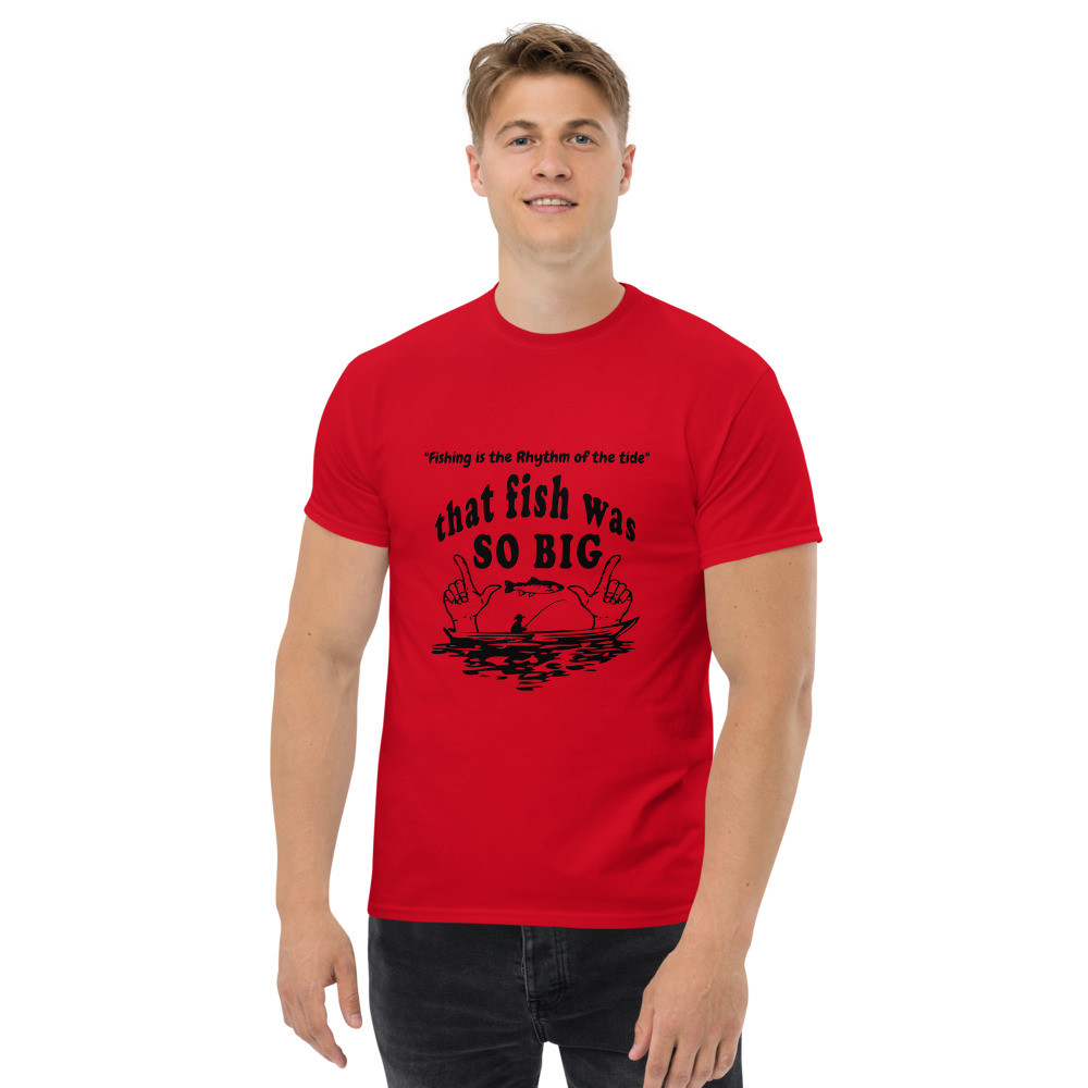 Men's heavyweight tee : Fishing is the Rhythm of the Tide
