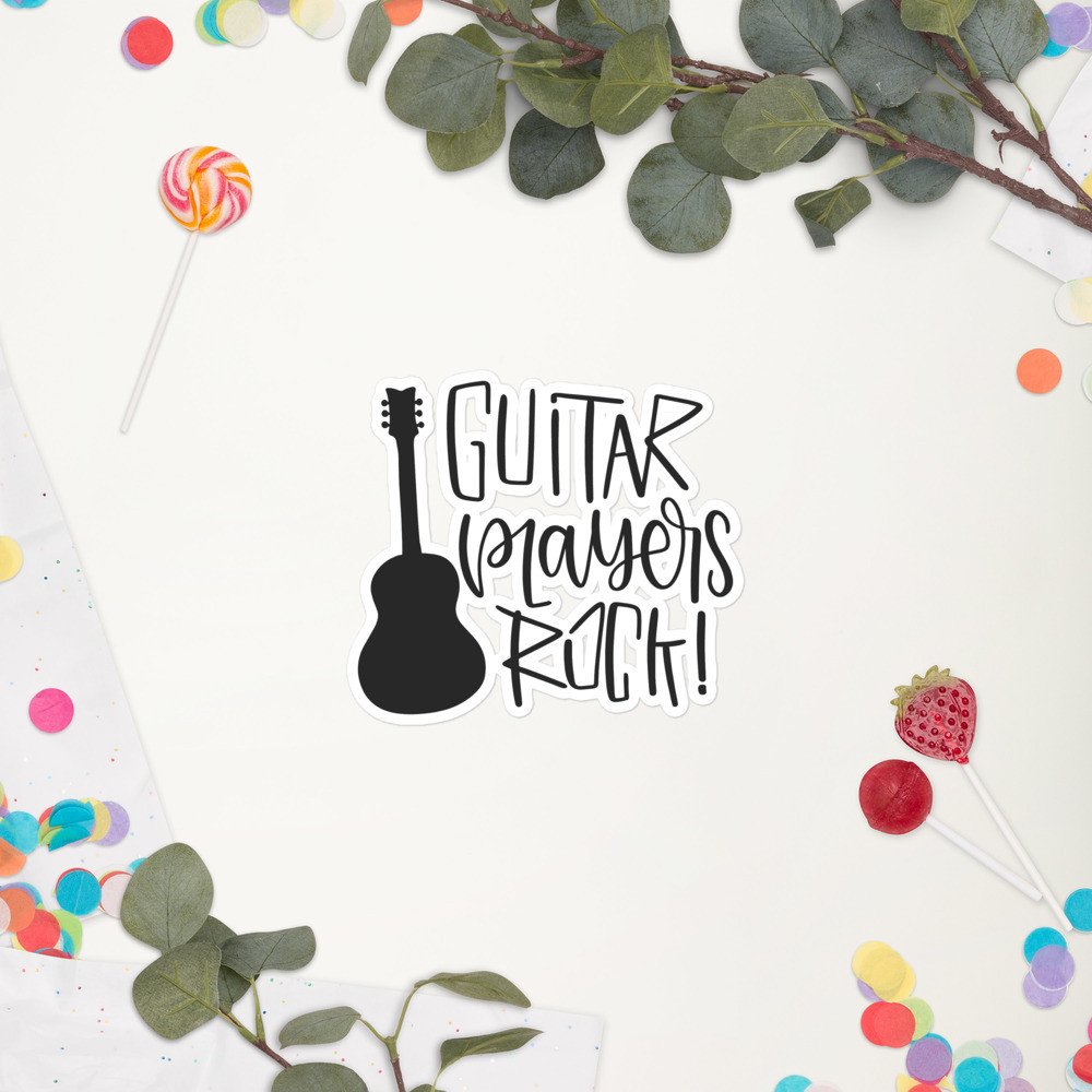 Bubble-free stickers: Guitar Players Rock