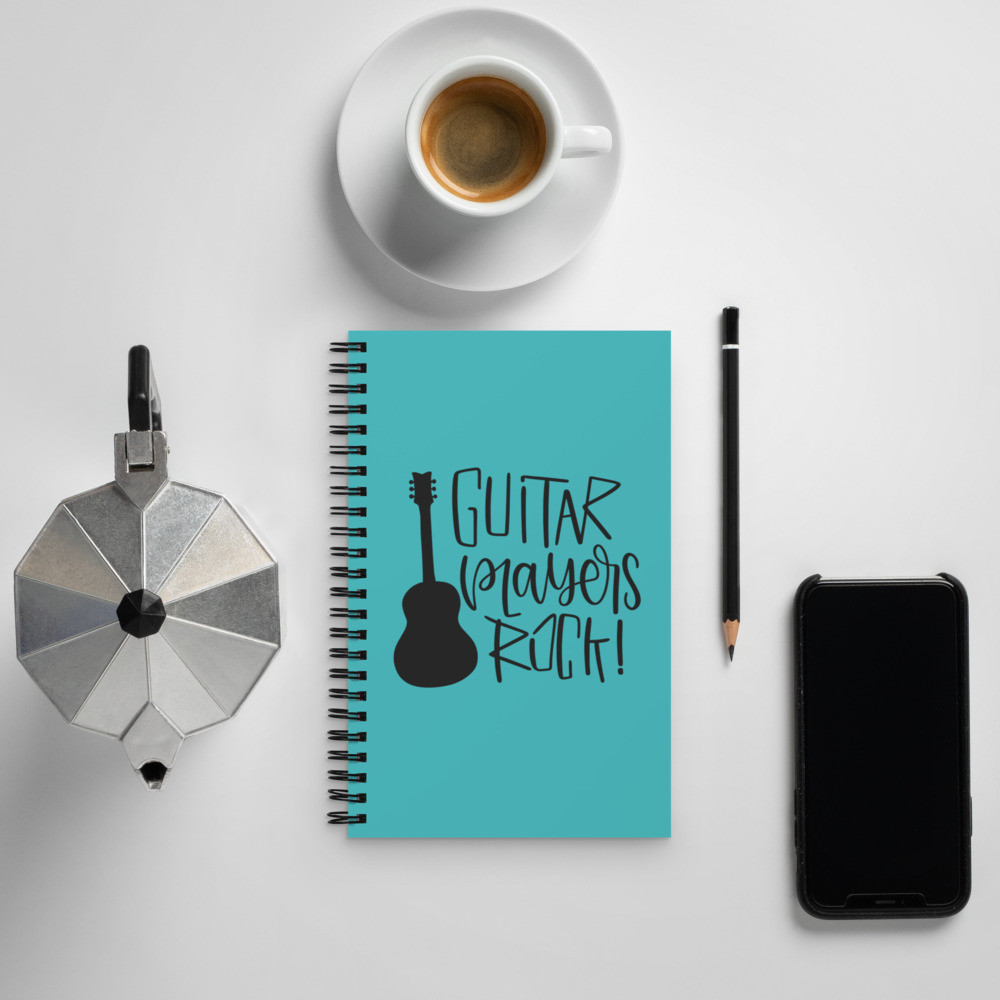 Spiral notebook: Guitar Players Rock