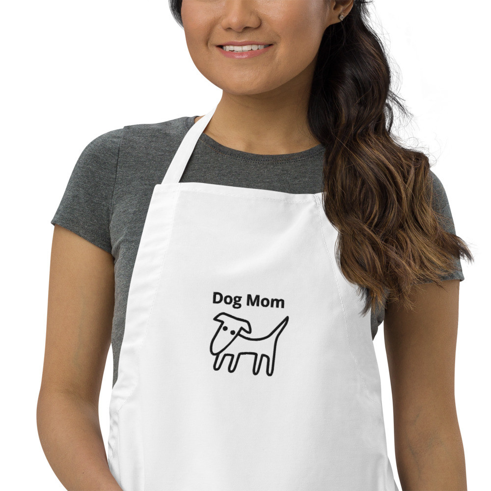 Embroidered Apron: Dog Mom