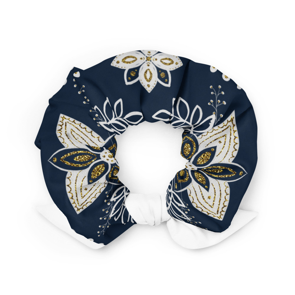 Scrunchie: Blue Flowers