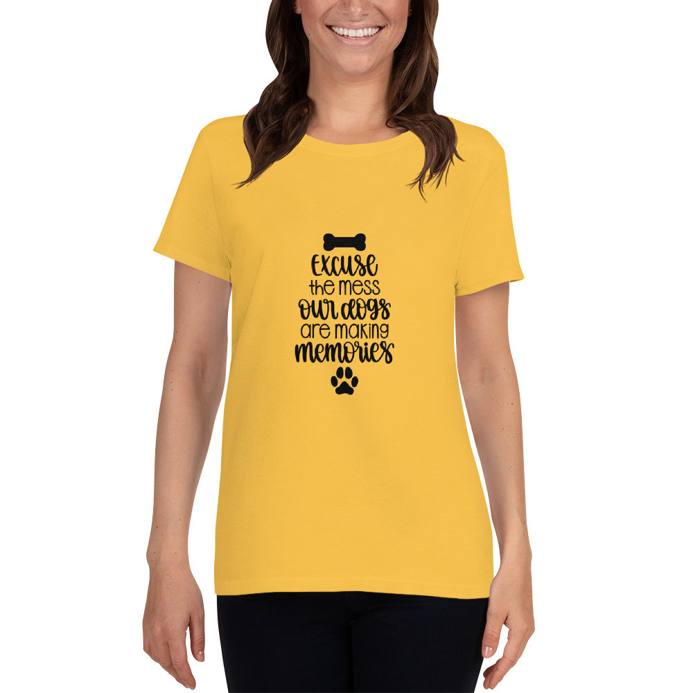 Women's short sleeve t-shirt: Excuse the Mess