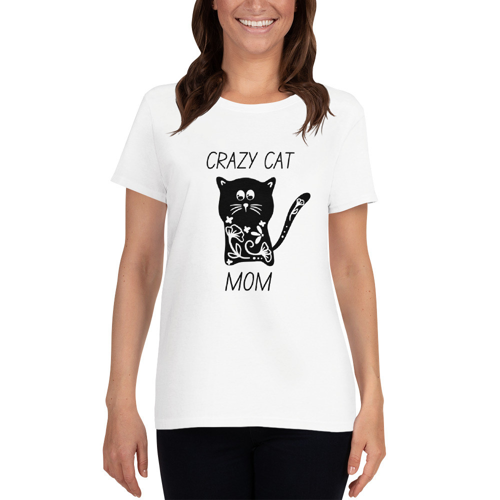 Women's short sleeve t-shirt: Crazy Cat Mom