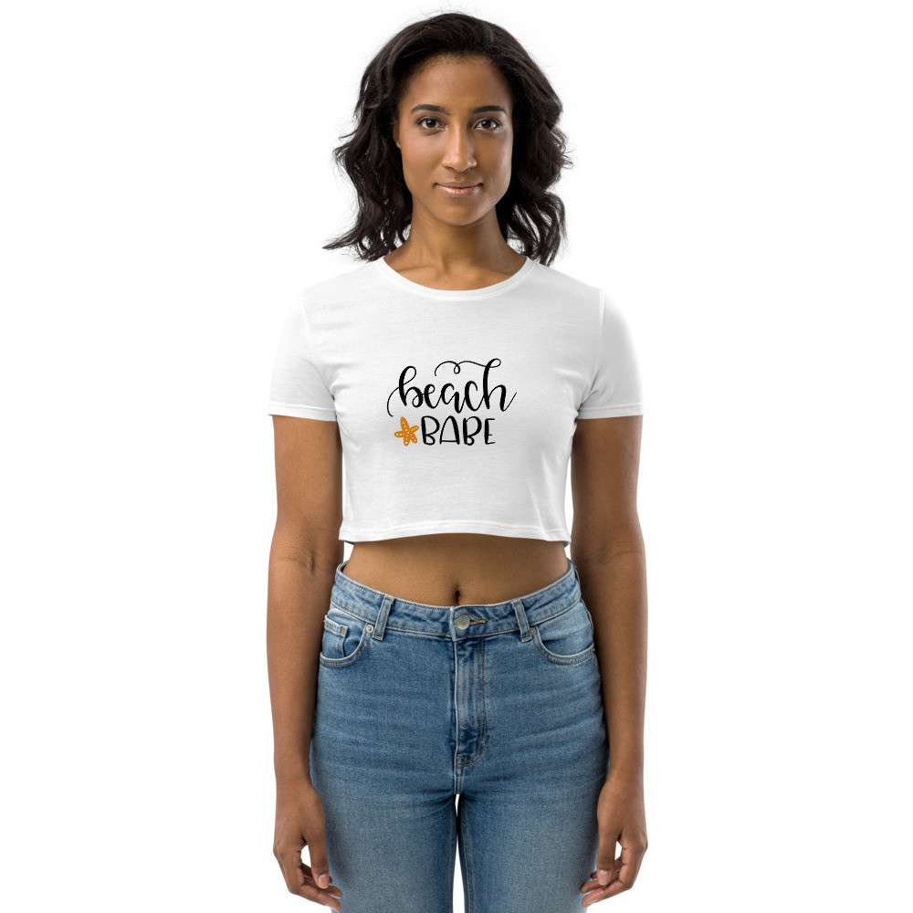 Organic Crop Top: Beach Babe