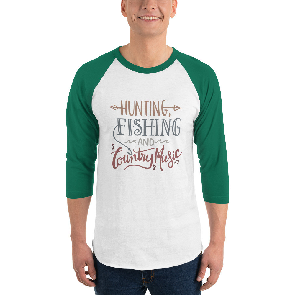 3/4 sleeve raglan shirt: Hunting, Fishing