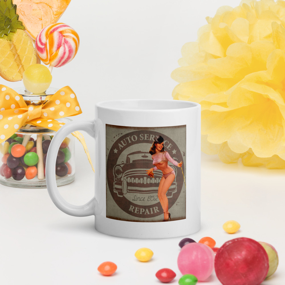 White glossy mug: Auto Service Repair