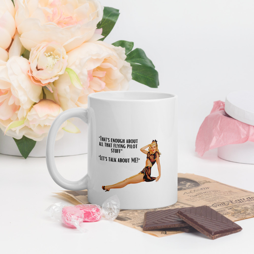 White glossy mug: That's Enough Talk