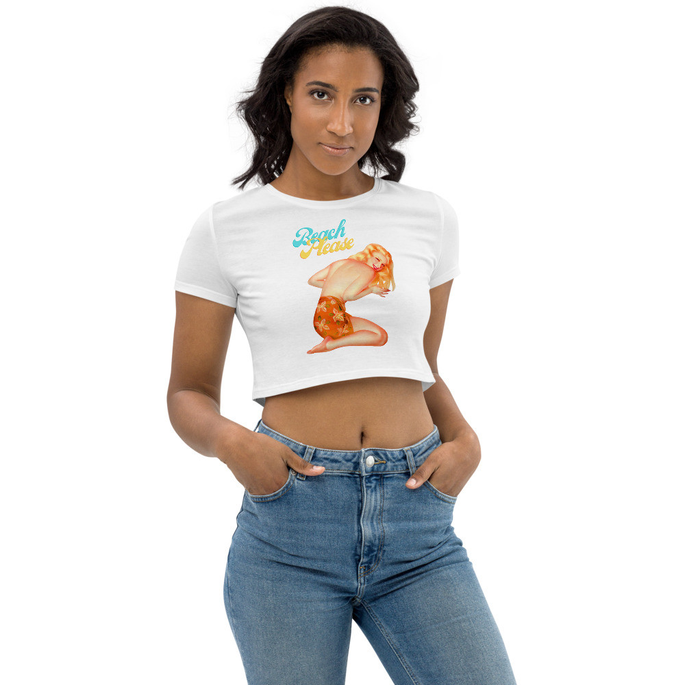 Organic Crop Top: Beach Please