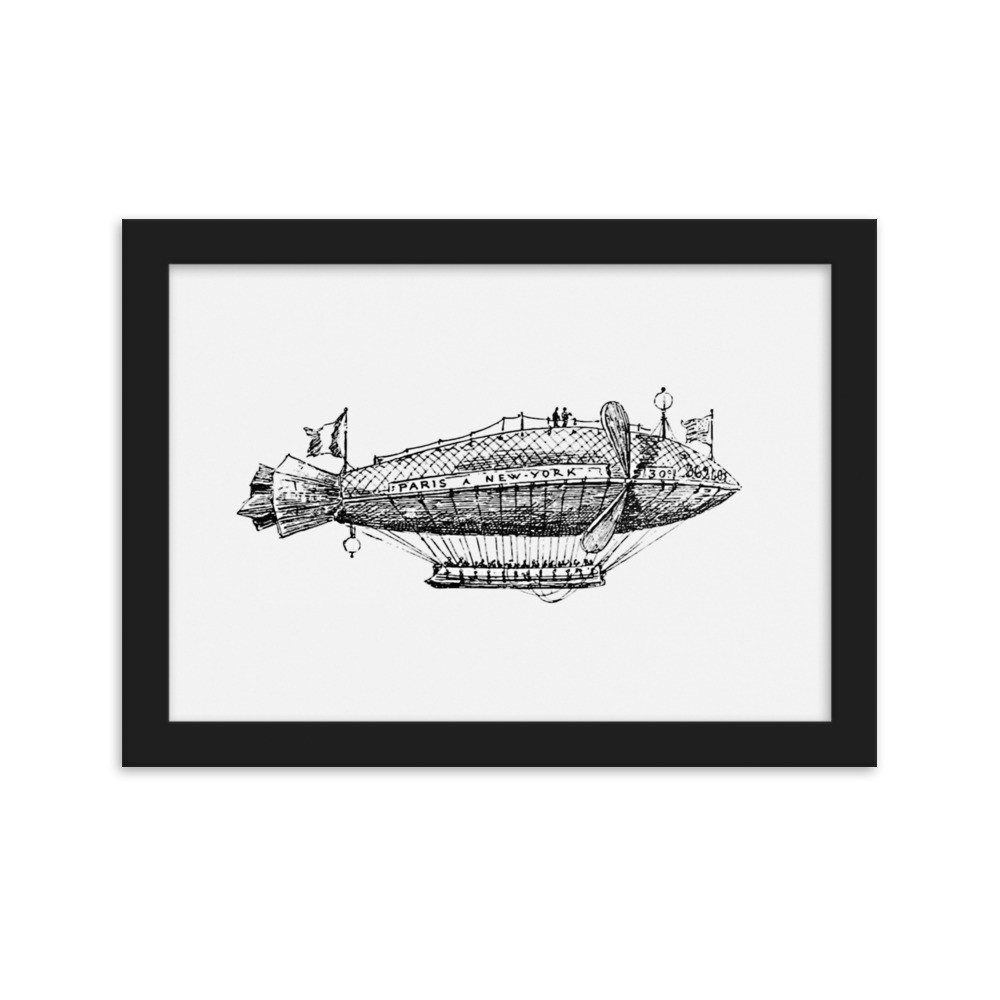 Framed matte paper poster: Airship