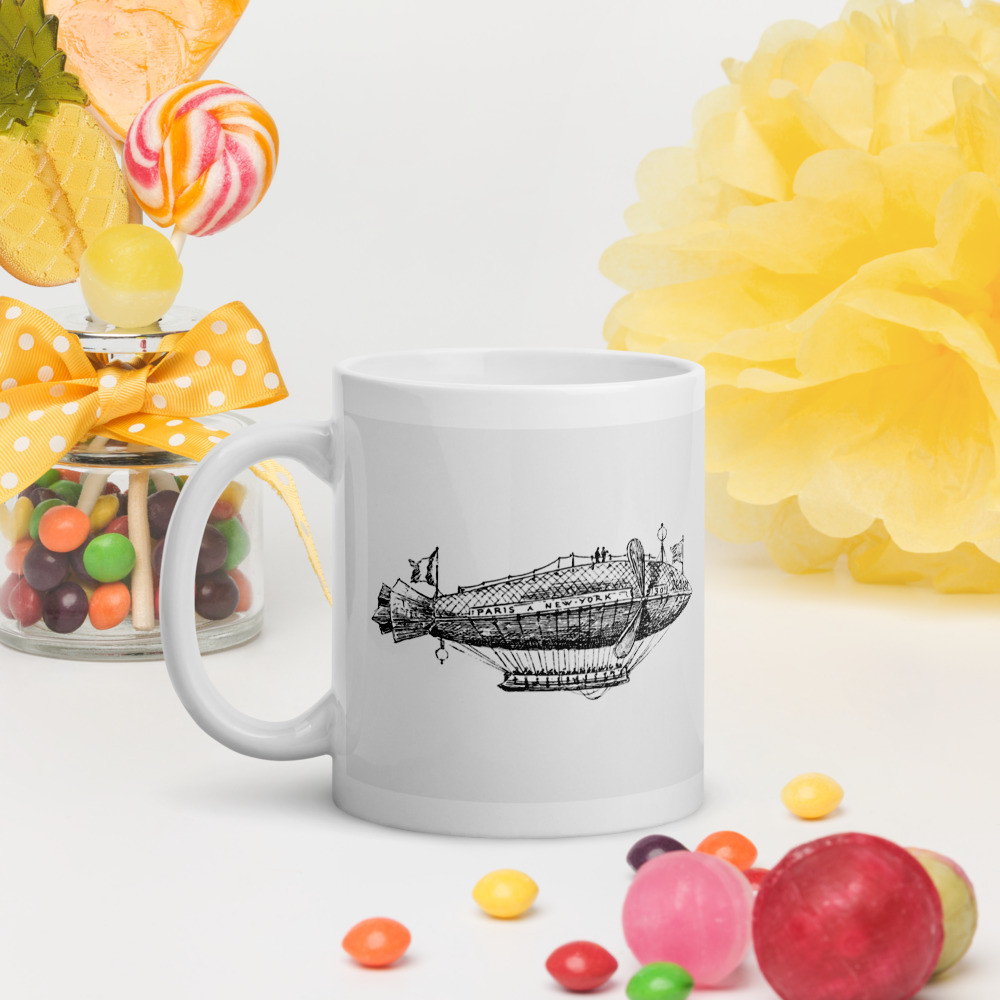 White glossy mug: Airship