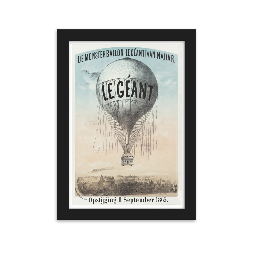 Framed matte paper poster: De Monster Balloon