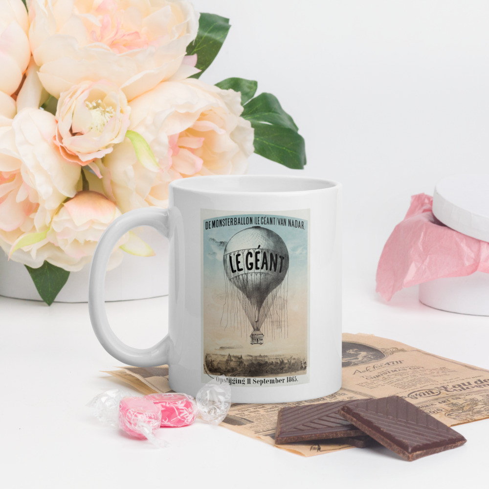 White glossy mug: De Monster Balloon