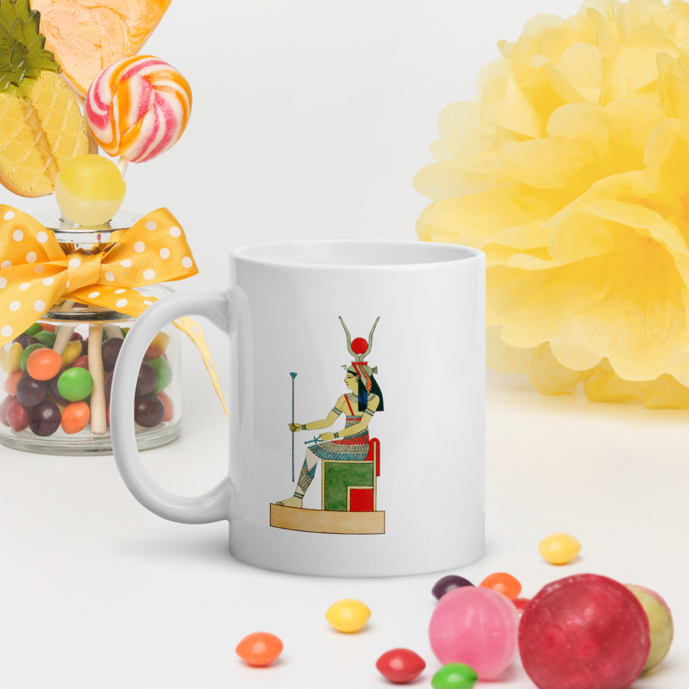White glossy mug: Art of Egypt