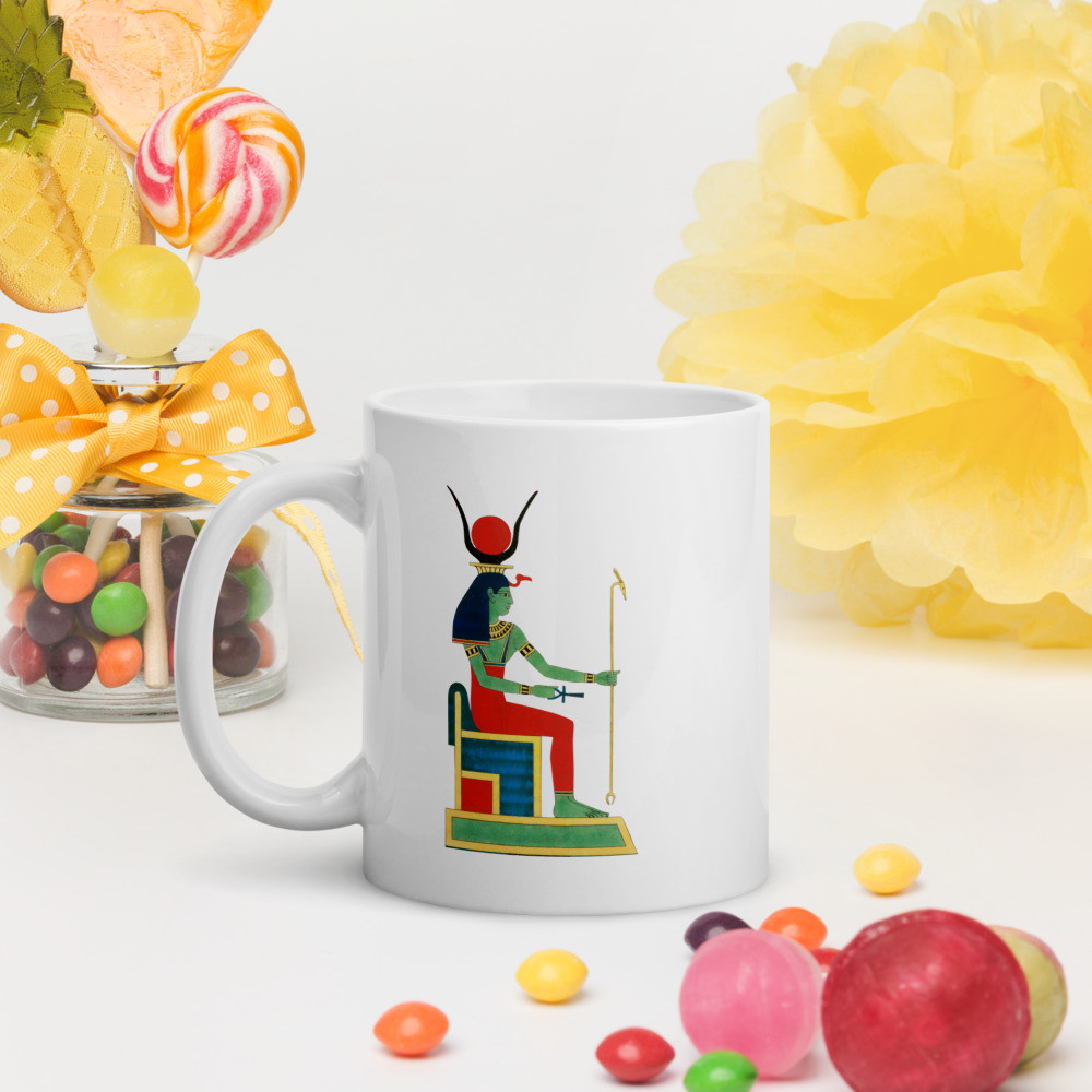 White glossy mug: Art of Egypt