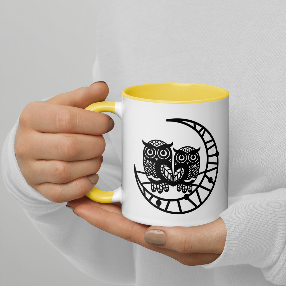 Mug with Color Inside: Enchanted Birds