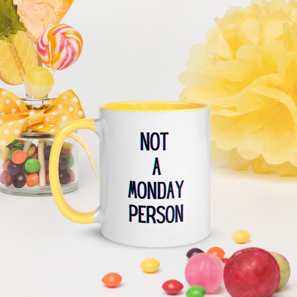 Mug with Color Inside: Not A Monday Person