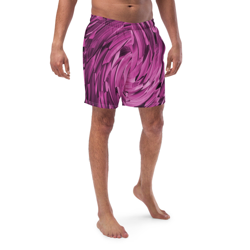 Men's swim trunks: Purple Swirl