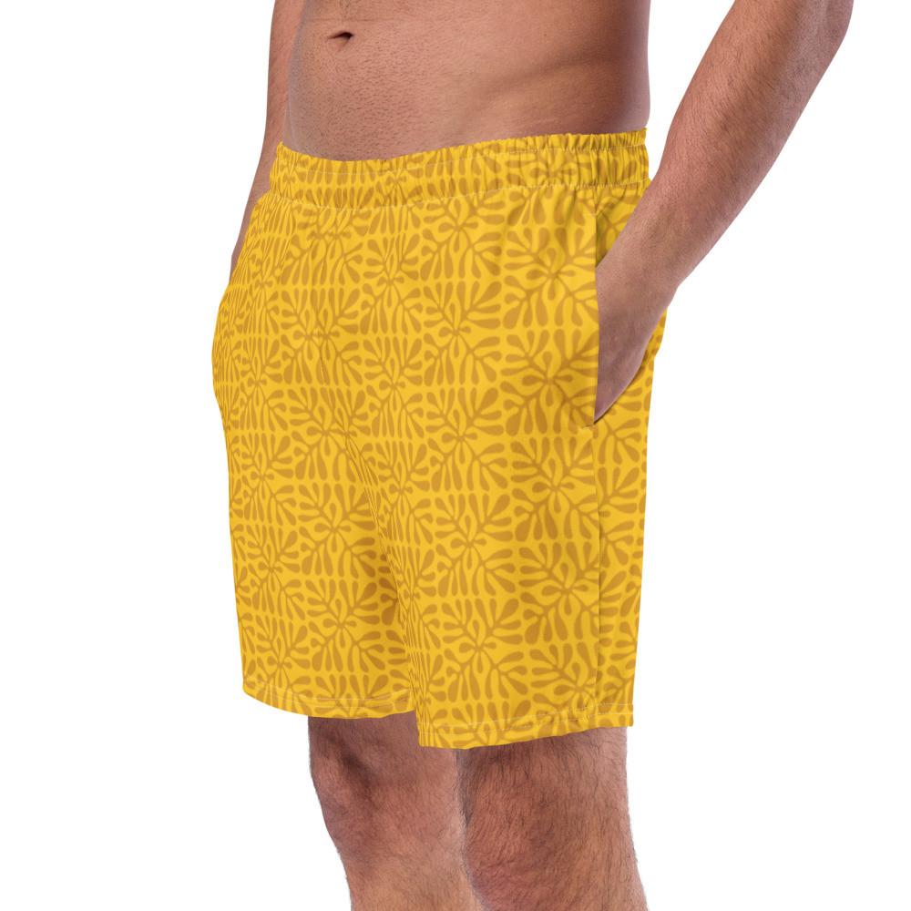 Men's swim trunks: Yellow Pattern