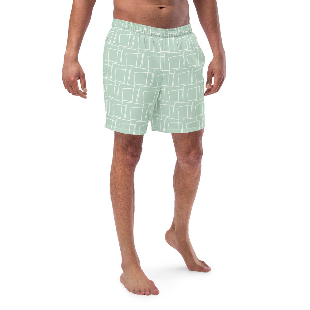 Men's swim trunks: Green Pattern