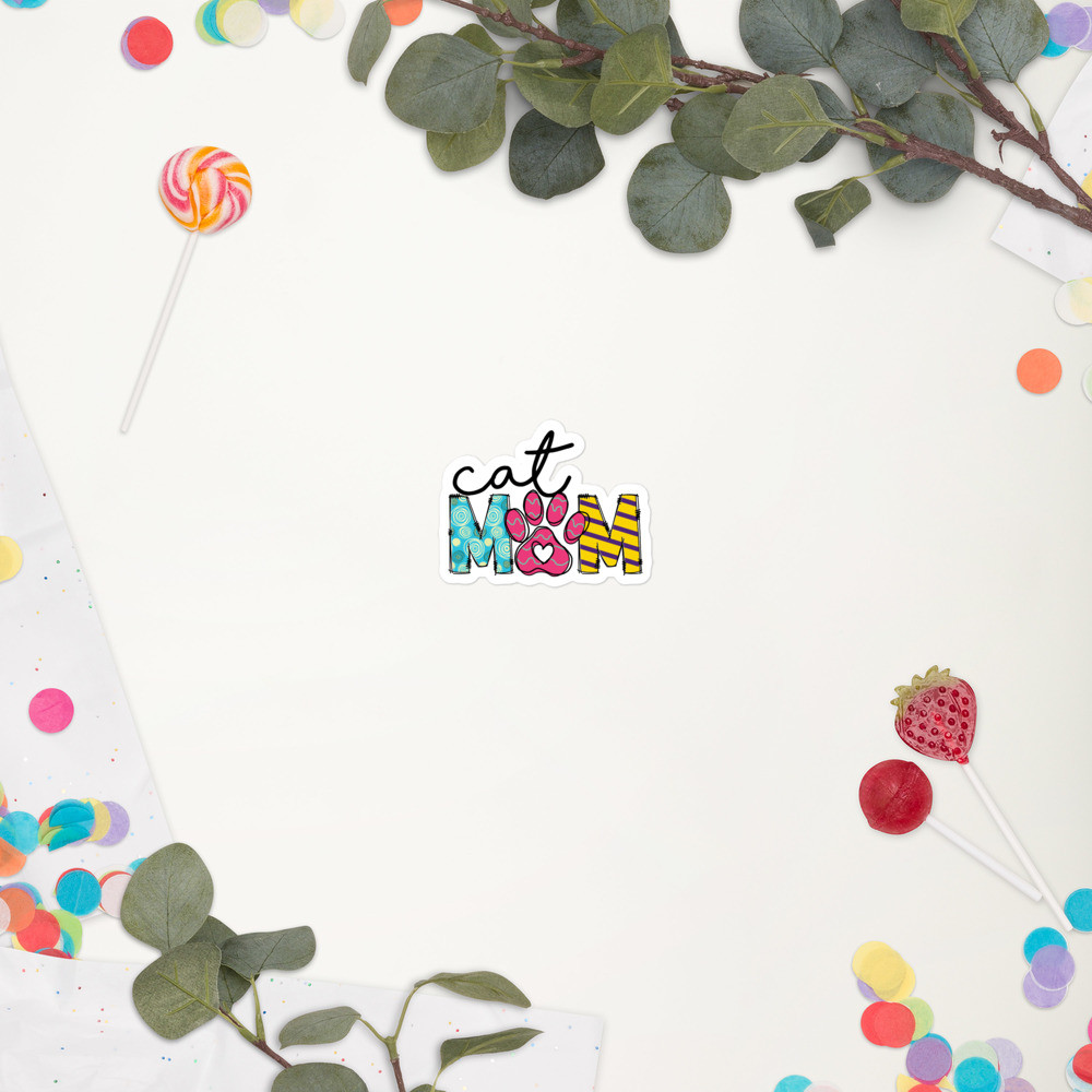Bubble-free stickers: Cat Mom III