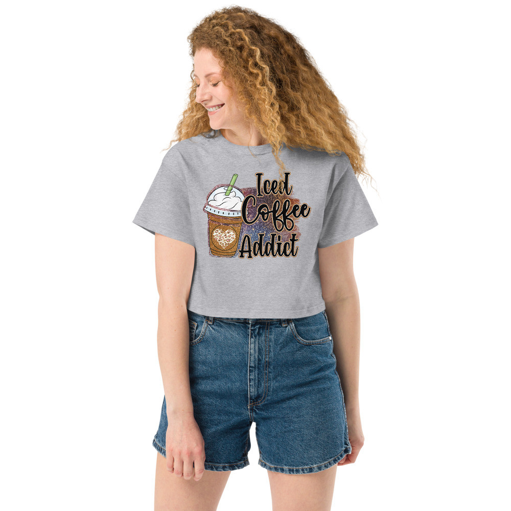 Champion crop top: Ice Coffee Addict