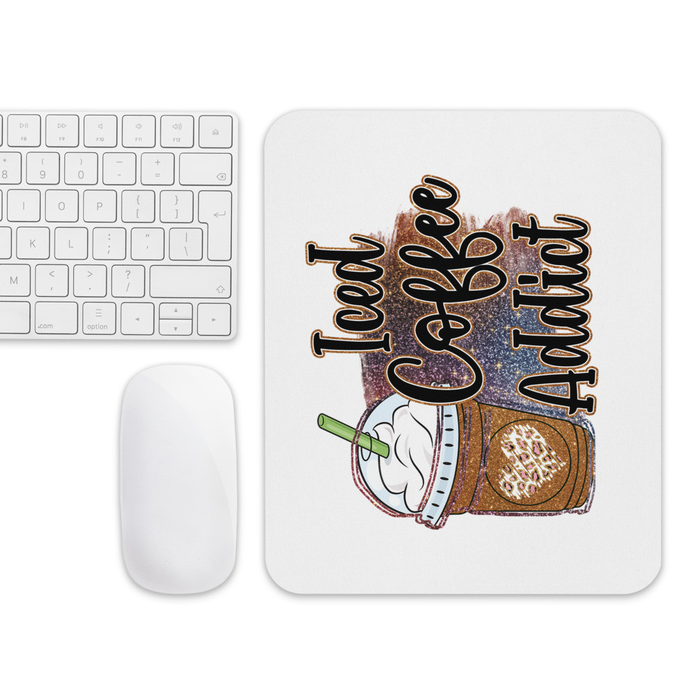 Mouse pad: Ice Coffee Addict