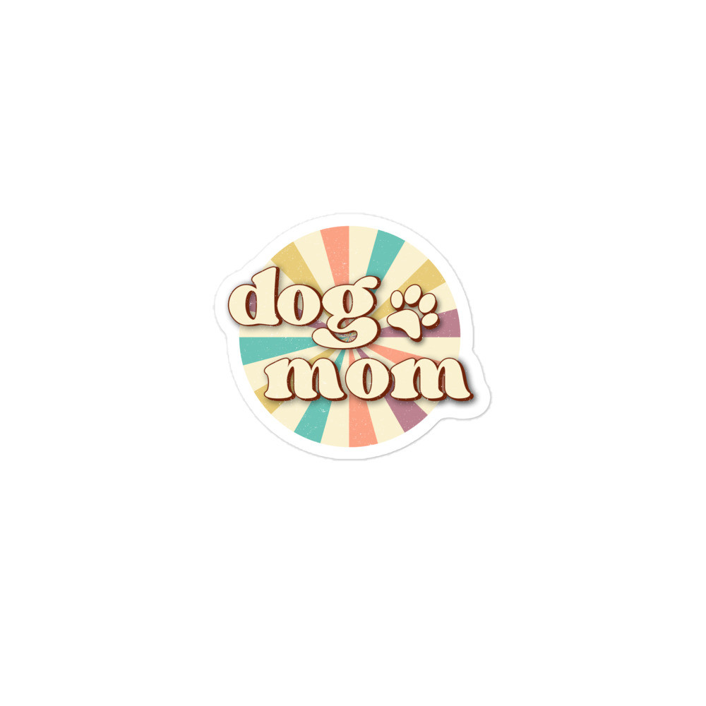 Bubble-free stickers: Dog Mom