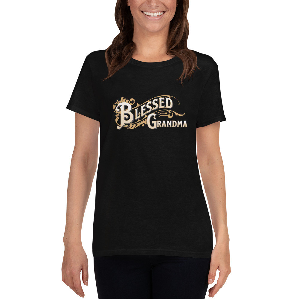 Women's short sleeve t-shirt: Blessed Grandma