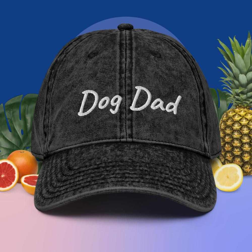 Vintage Cotton Twill Cap: Dog Dad