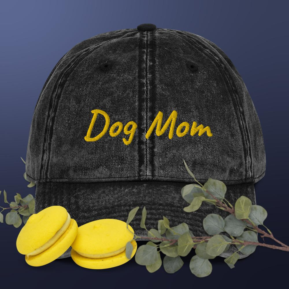 Vintage Cotton Twill Cap: Dog Mom