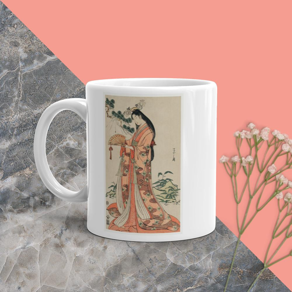 White glossy mug: Art of Japan - Nature III