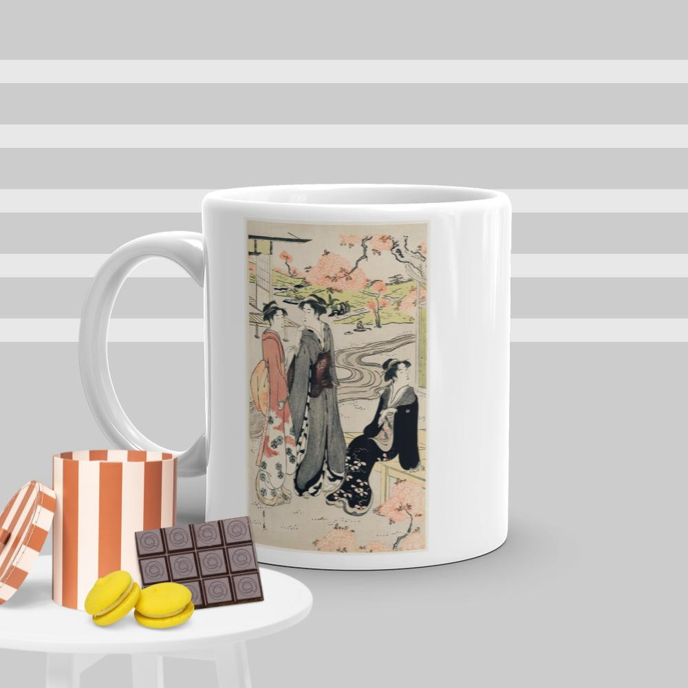 White glossy mug: Art of Japan - Nature