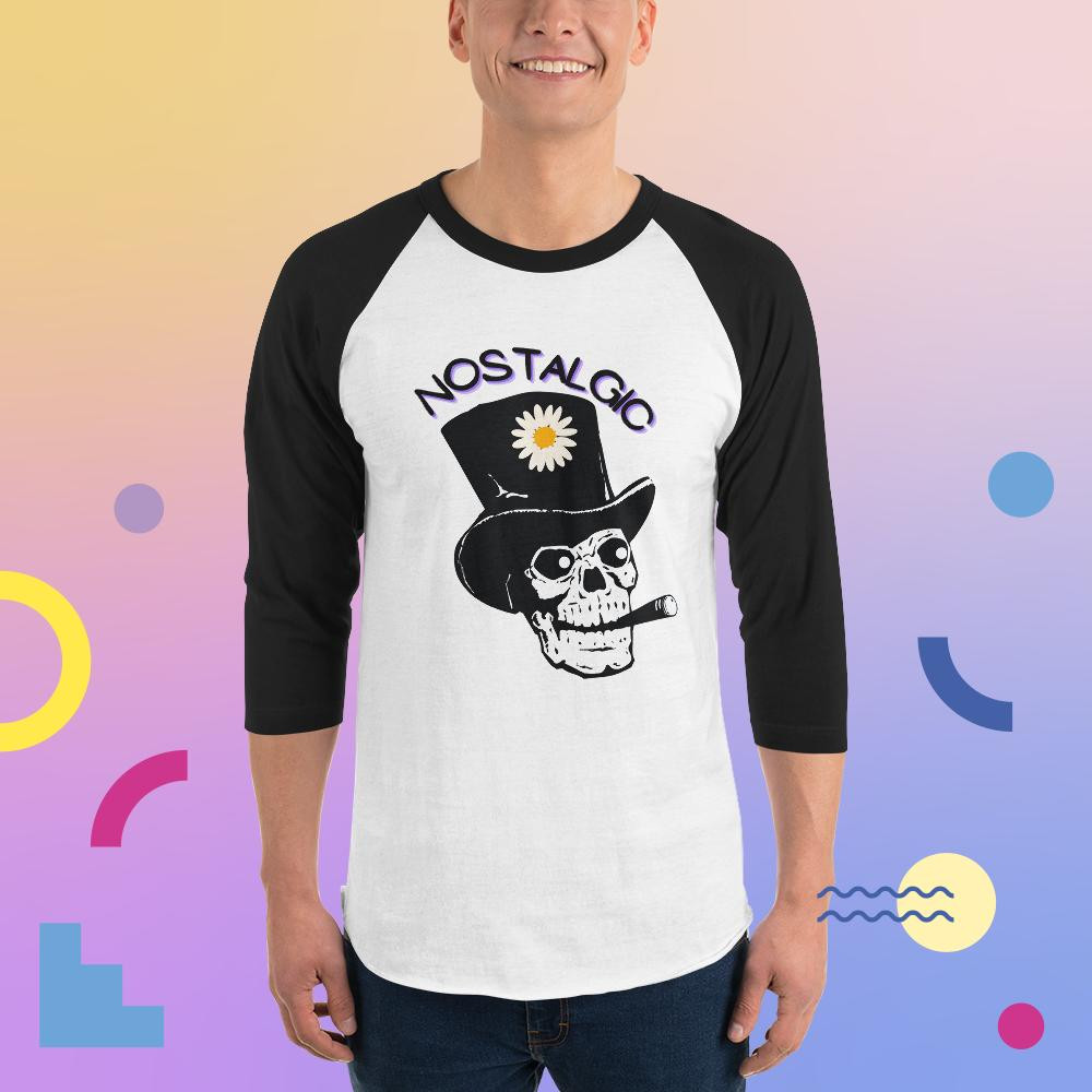 3/4 sleeve raglan shirt: Nostalgic