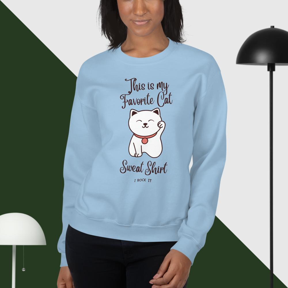 Unisex Sweatshirt: This Is My Favorite Cat Sweat