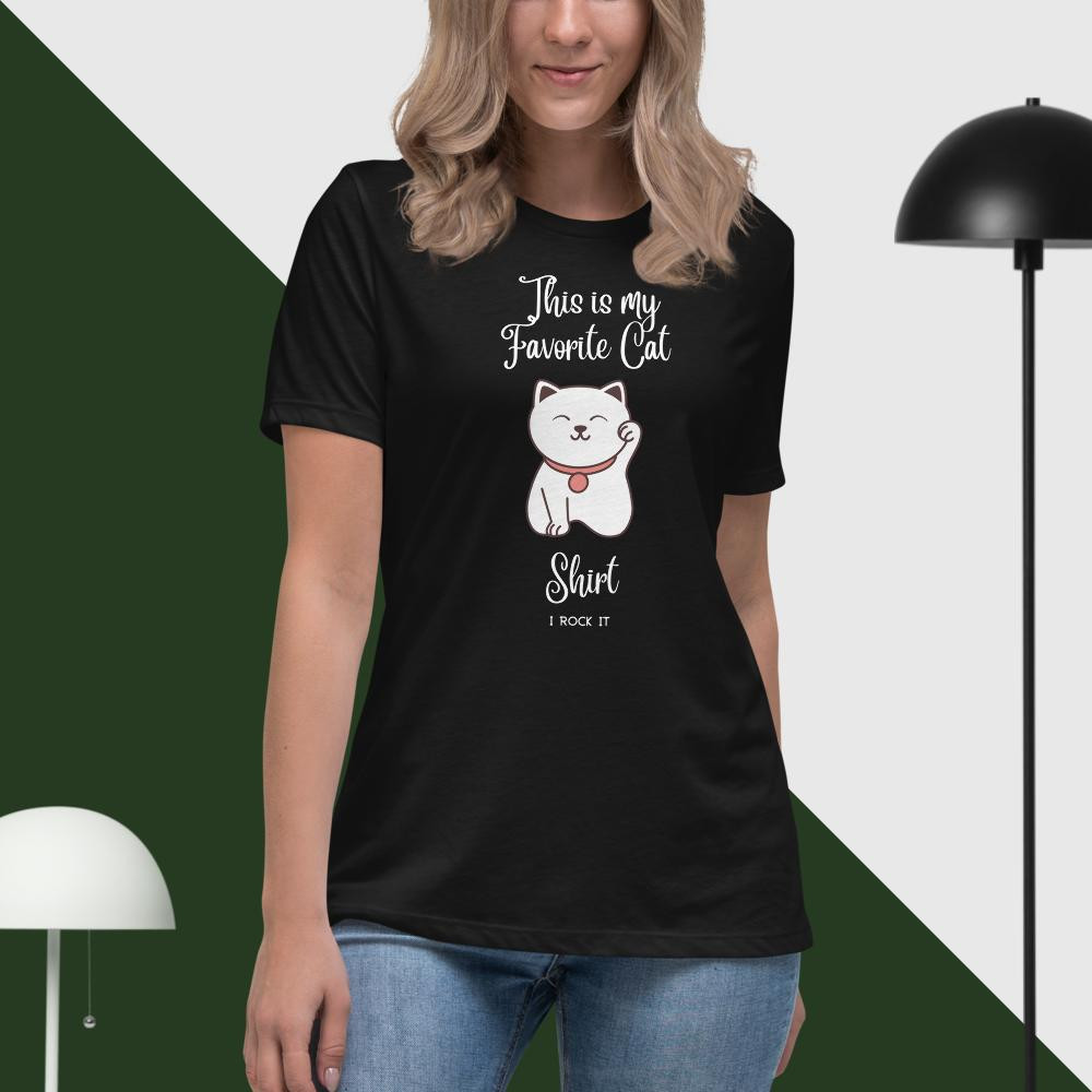 Women's Relaxed T-Shirt: My Favorite Cat Shirt