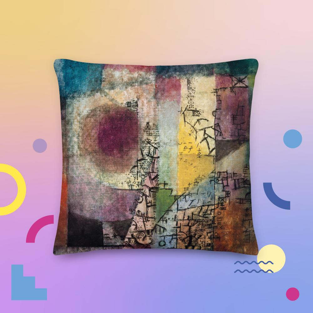Premium Pillow: Purple & Yellow Heat
