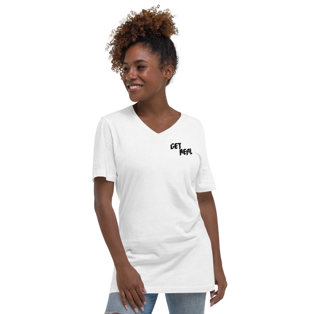 RAV front and back Unisex Short Sleeve V-Neck T-Shirt