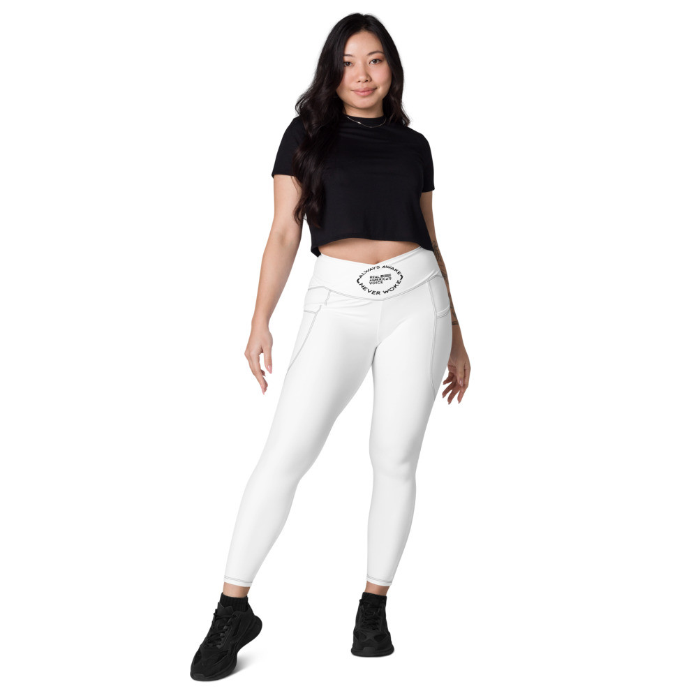 RAV black logo Crossover leggings with pockets