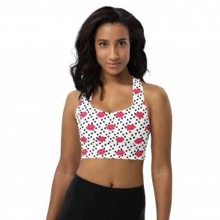 Women's sports bra Kissy Lips Design